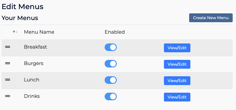 Create Multiple Menus in eXpressoApp